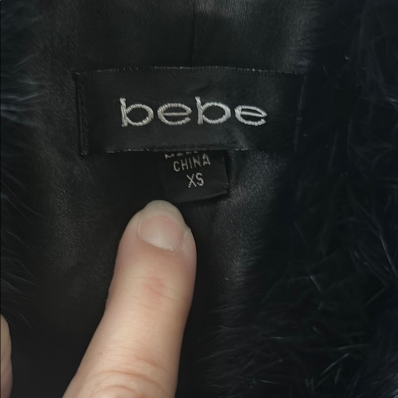 Bebe Black leather Quilted Coat - Picture 3 of 15